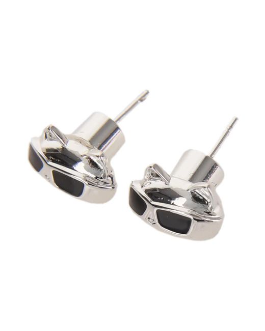 Karl Lagerfeld White Earrings