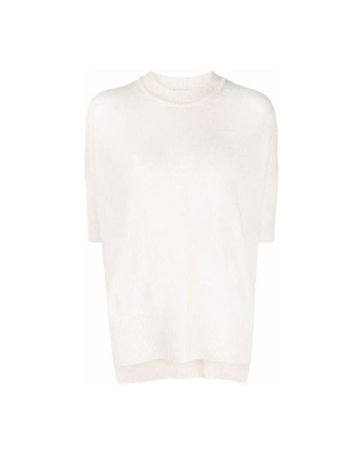 Jil Sander White Round-Neck Knitwear