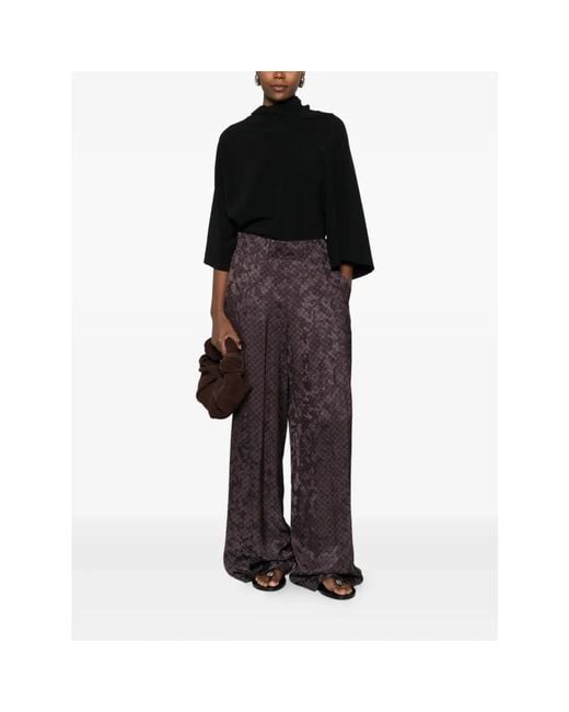 Dries Van Noten Brown Wide Trousers