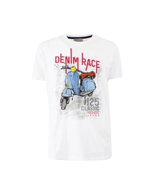 T-Shirts di Yes Zee in White da Uomo