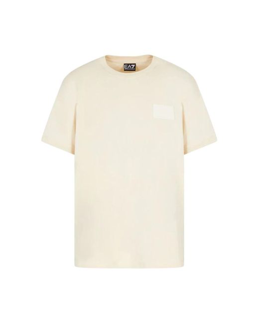EA7 Kurzarm T-Shirt Regular Fit in Natural für Herren