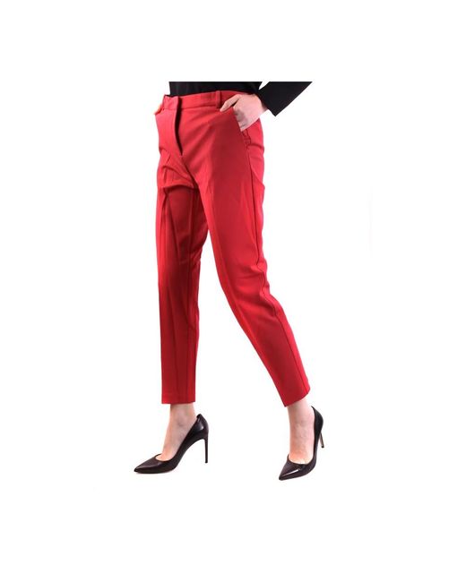 Pinko Red Cropped Trousers