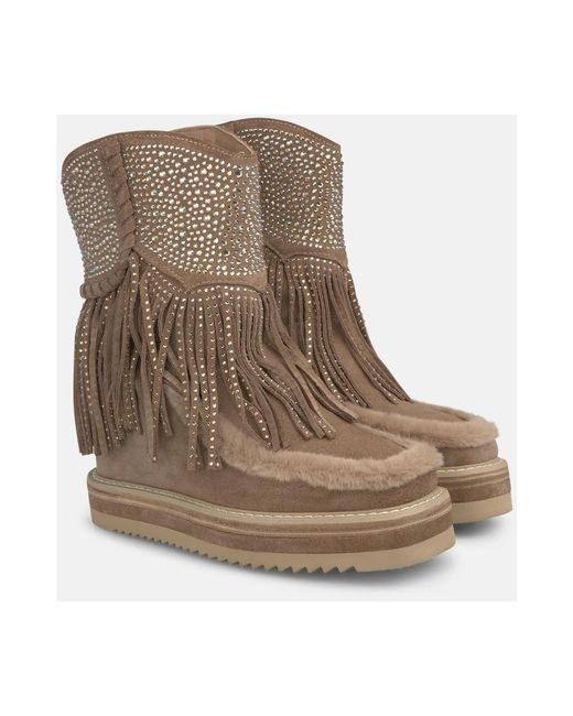 Alma En Pena. Brown Winter Boots