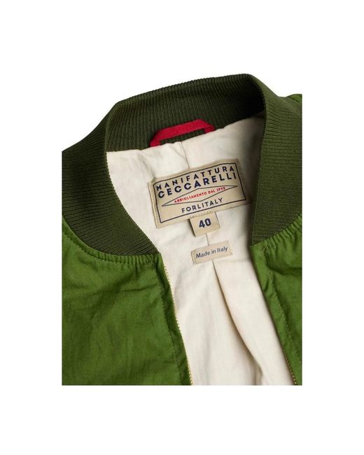 Manifattura Ceccarelli Green Bomber Jackets for men