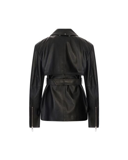 Sportmax Black Leather Jackets