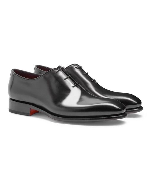 Santoni Black Dress Shoes for men