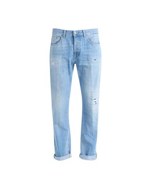 Dondup Blue Straight Jeans for men