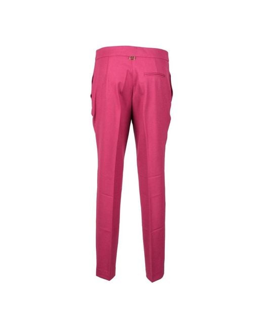 Twinset Pink Slim-Fit Trousers