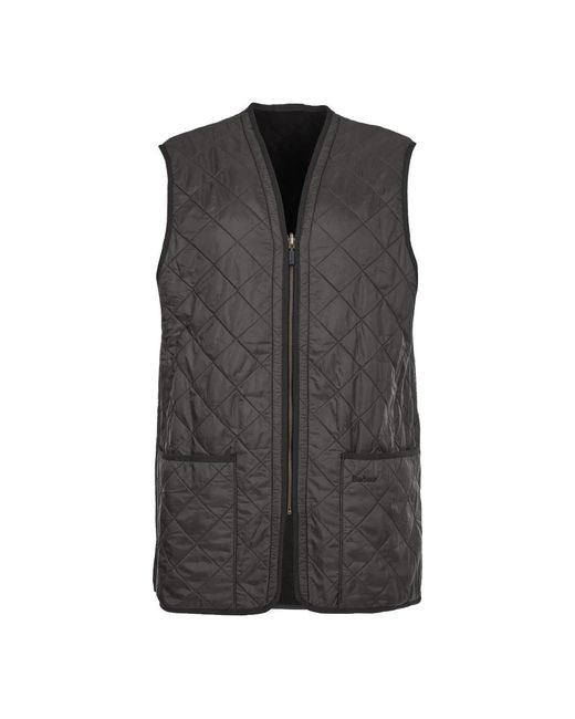 Barbour Gray Polarquilt Waistcoat/zip-in Liner for men