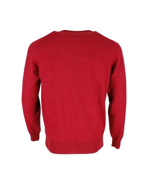 Brunello Cucinelli Red Round-Neck Knitwear for men