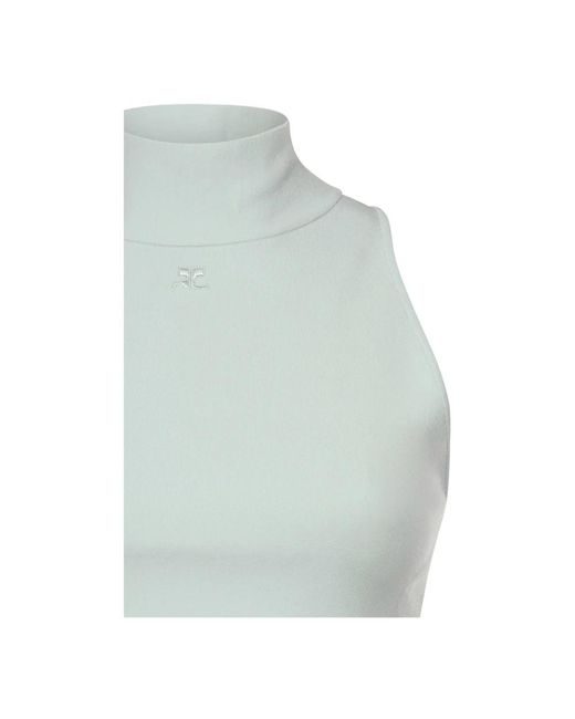 Courreges Green Sleeveless Tops
