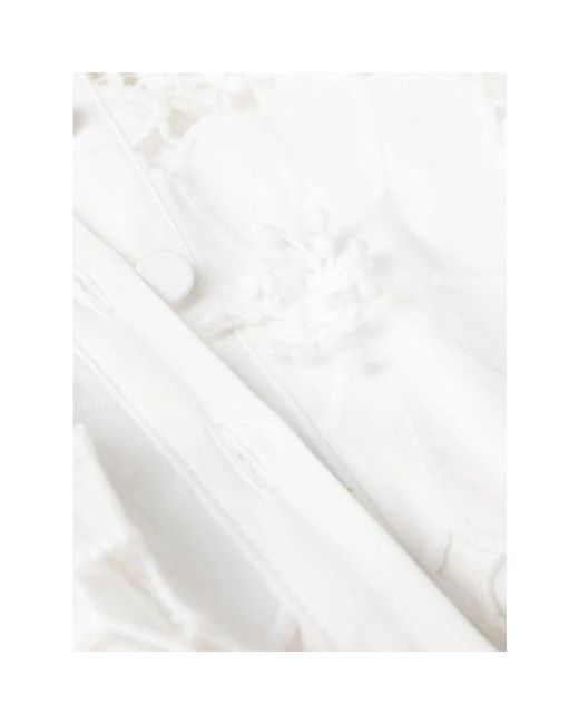 Self-Portrait White Midi Dresses
