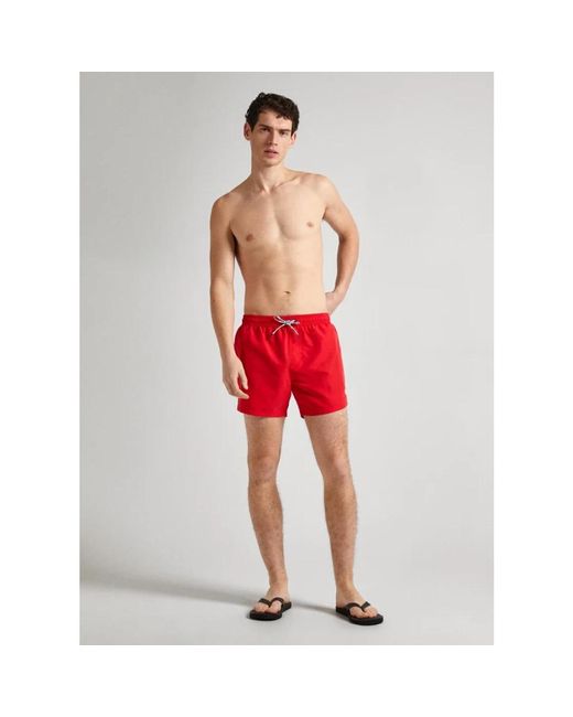 Short da bagno asciugatura rapida di Pepe Jeans in Red da Uomo