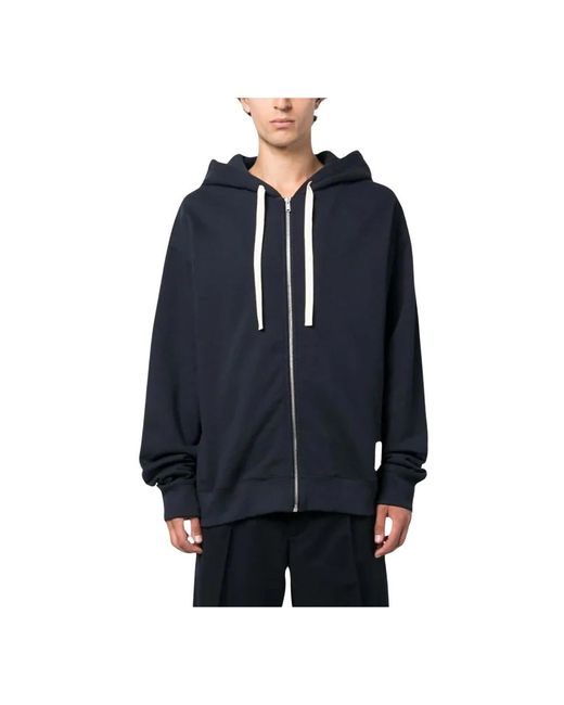 Jil Sander Blue Zip-Throughs for men