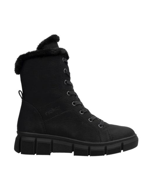 Rieker Black Winter Boots