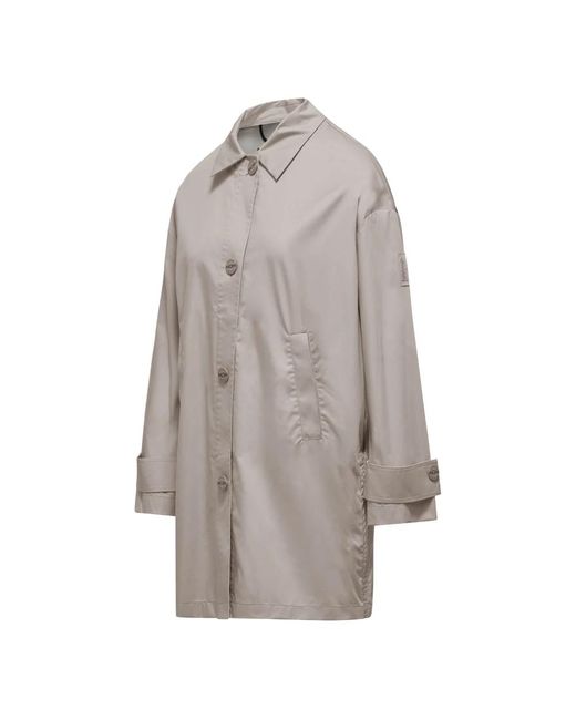 Bomboogie Ongevoerde Gabardine Trenchcoat in het Gray