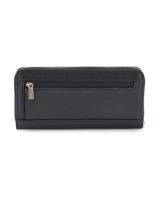 Guess Accessoires ,Zwart ,Laurel Ii Grote Portemonnee Met Ritssluiting in het Black