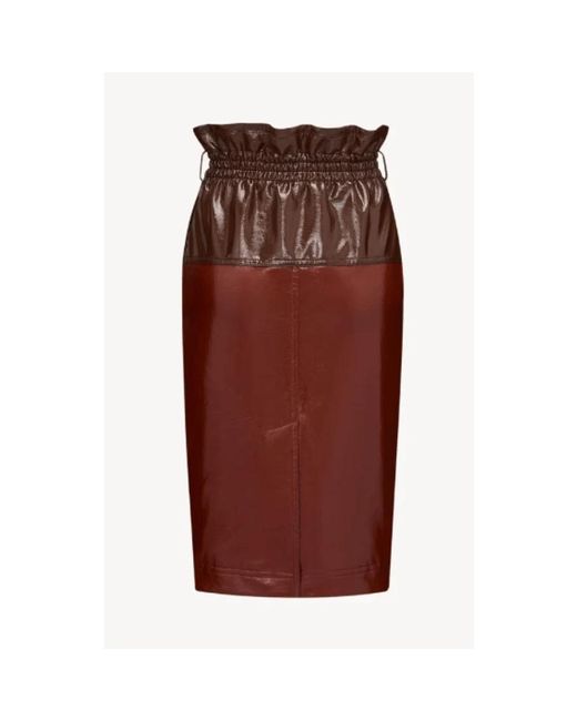 Saint Laurent Brown Midi Skirts