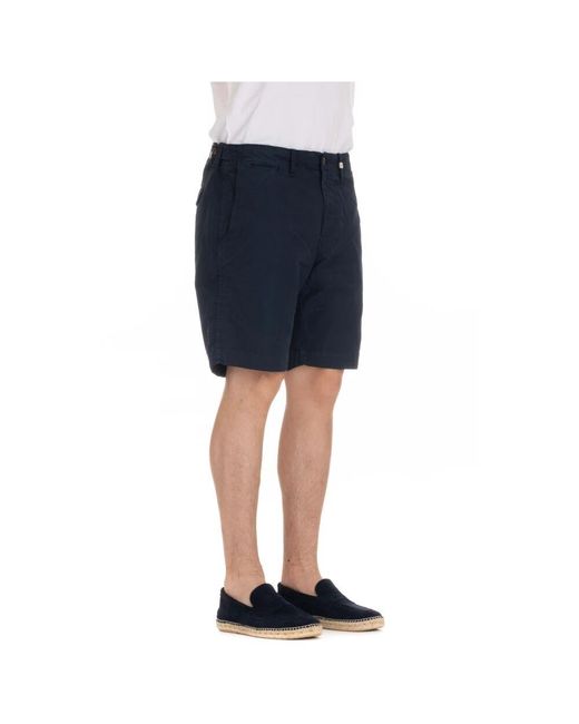 Myths Blaue baumwoll-bermuda-shorts in Blue für Herren