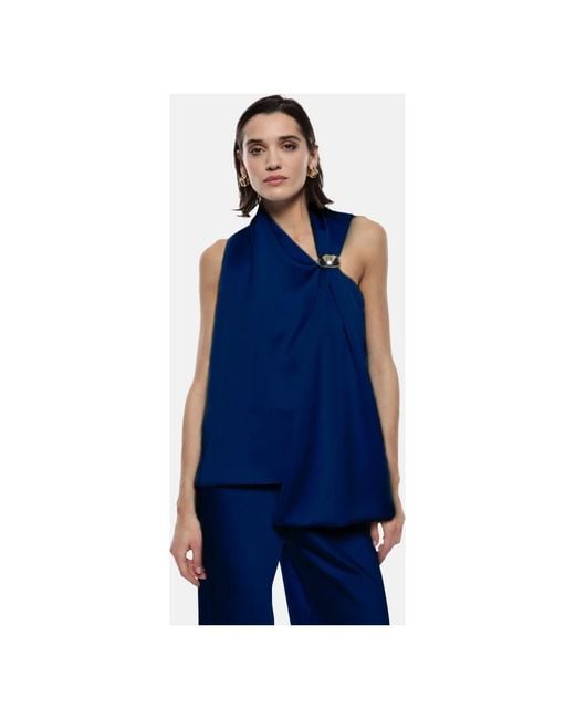 Imperial Blue Sleeveless Tops