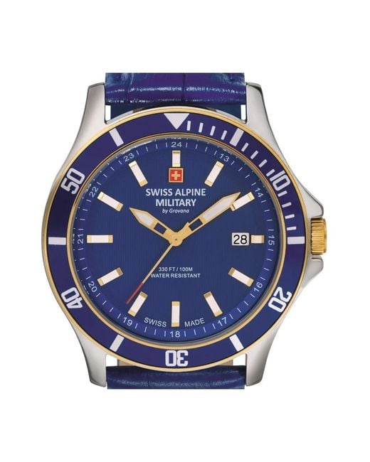 Swiss Alpine Military Blue Watches for men