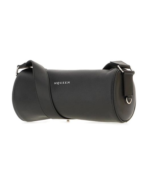 McQueen Black Cross Body Bags for men