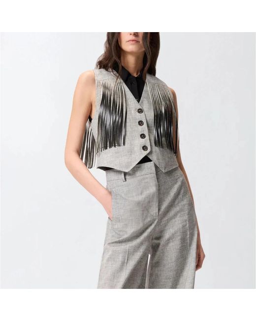 Pinko Gray Vests
