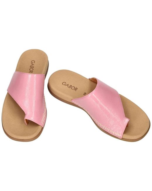 Gabor Pink Zehentrenner-Sandale