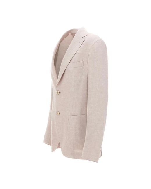 Eleventy Slim-Fit Linnen Blazer in het Natural voor heren