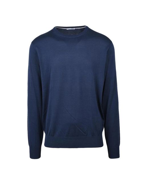 People Of Shibuya Blue Round-Neck Knitwear for men