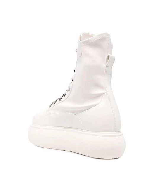 Shoes > boots > lace-up boots The Attico en coloris White