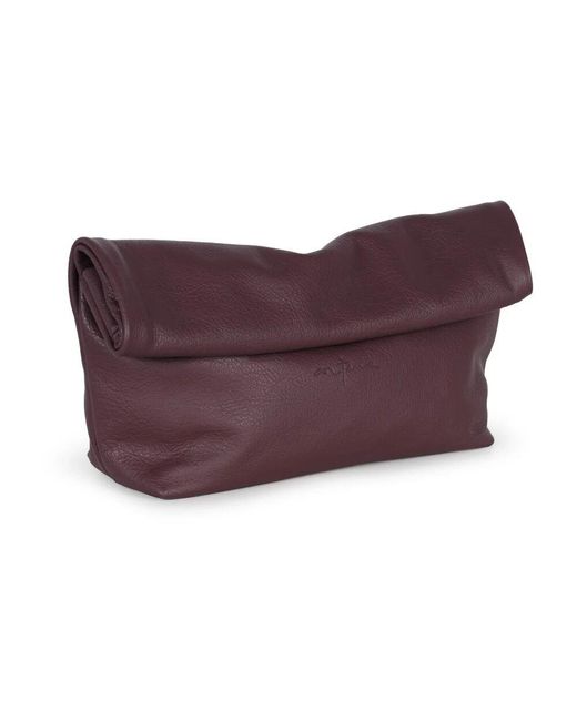 Cortana Purple Burgunder leder faltbare handtasche