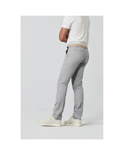 Meyer Gray Slim-Fit Trousers for men