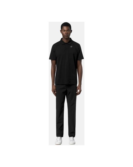 K-Way Black Straight Trousers for men
