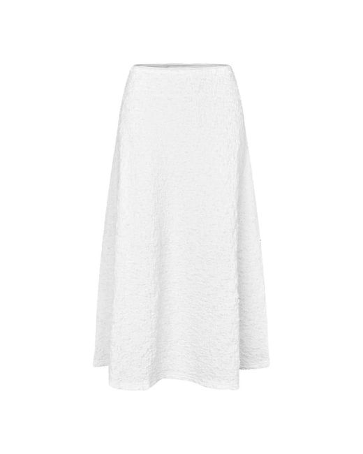 Midi Skirts Samsøe & Samsøe de color White