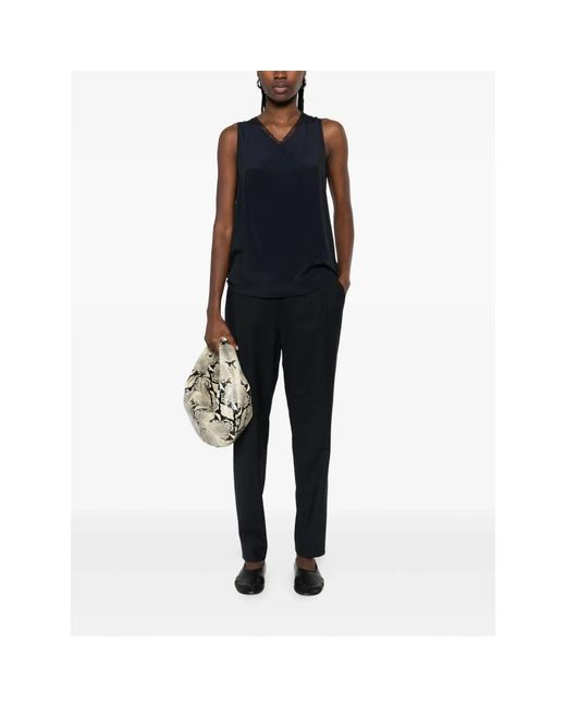 Fabiana Filippi Black Straight Trousers