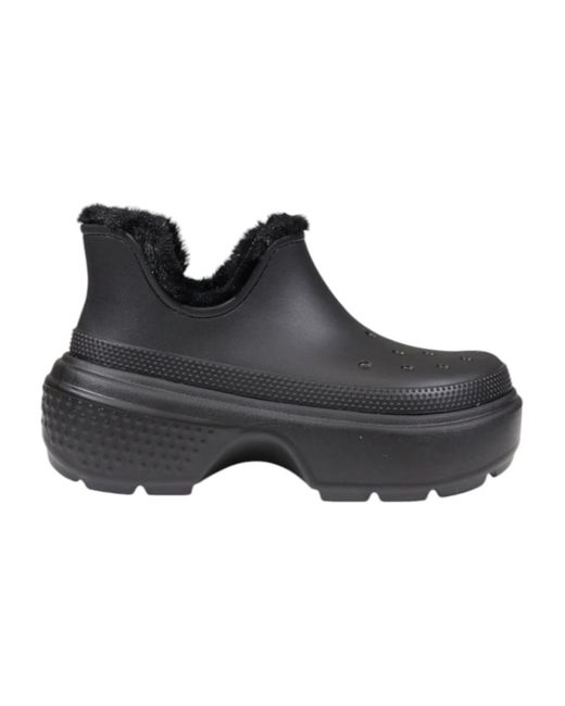 Botín Corto Forrado Para Mujer, Mujer, Talla CROCSTM de color Black