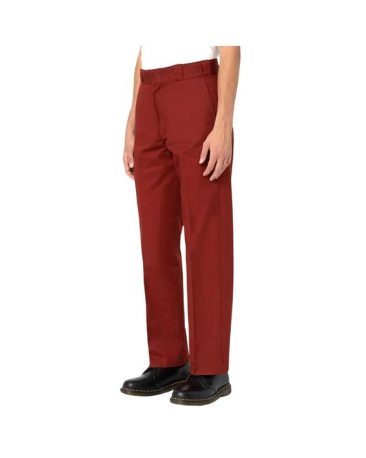 Dickies Rechte Broek in het Red voor heren