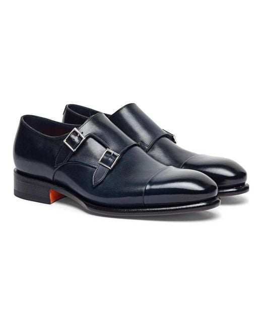 Santoni Blue Dress Shoes for men