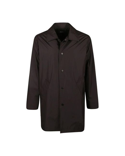 A.P.C. Black Single-Breasted Coats for men