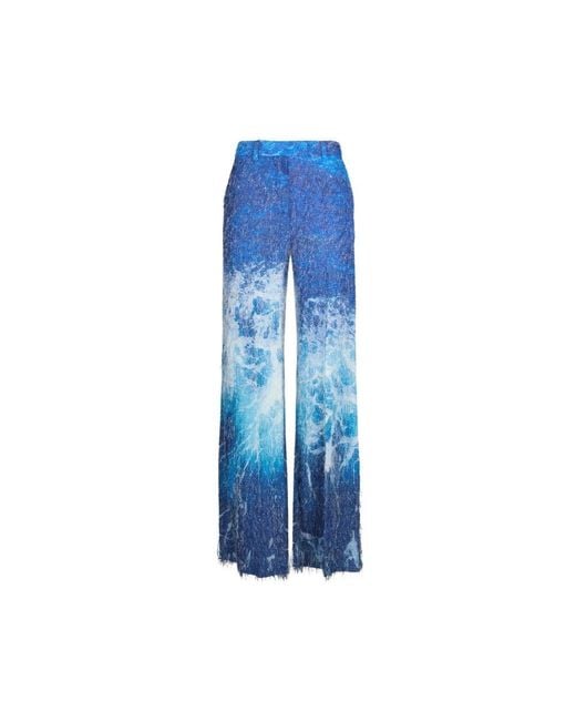 Wide Trousers Roberto Cavalli en coloris Blue