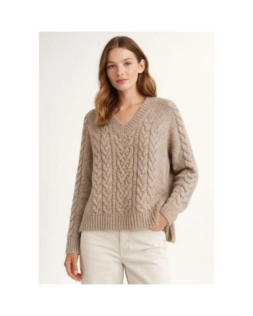 Weekend by Maxmara Brown V-Neck Knitwear