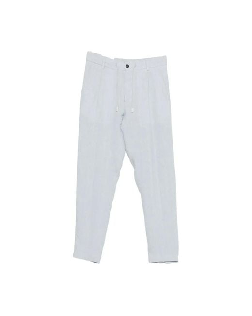 Eleventy Blue Slim-Fit Trousers for men