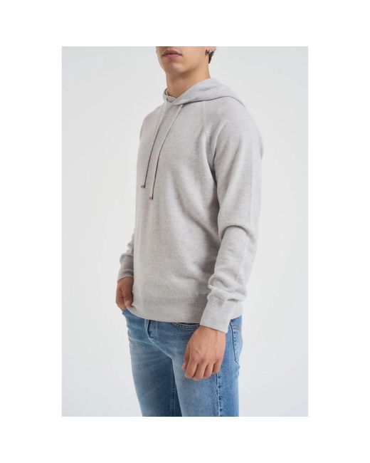 Kangra Gray Round-Neck Knitwear for men