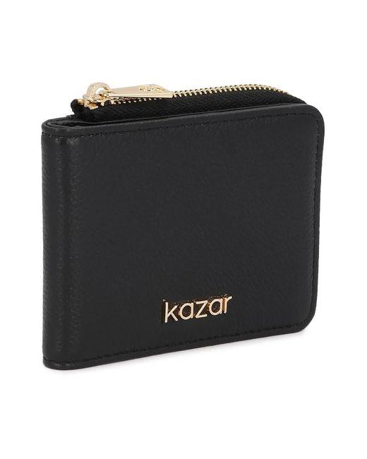 Kazar Accessoires ,Zwart ,Leer Praktische Zwarte Portemonnee in het Black