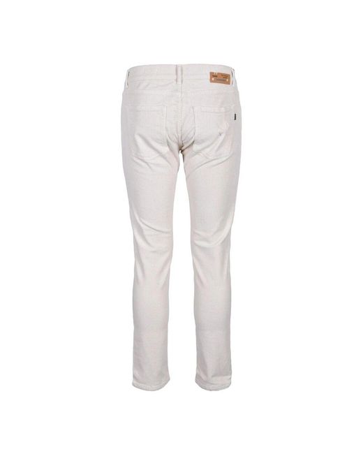Pantaloni in cotone ed elastan di Daniele Alessandrini in Gray da Uomo