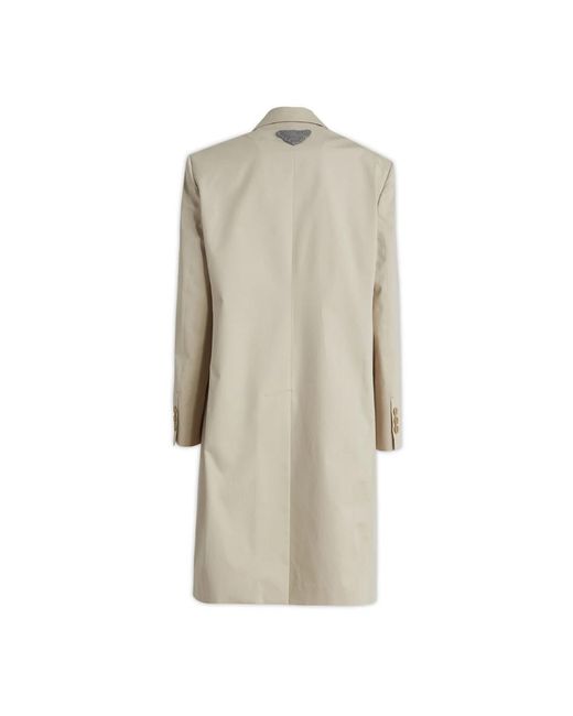 Prada Natural Single-Breasted Coats
