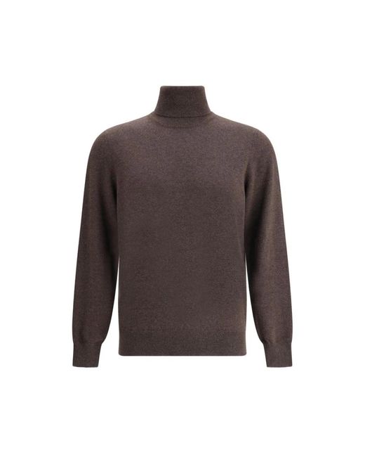 Brunello Cucinelli Brown Cashmere Knitwear for men