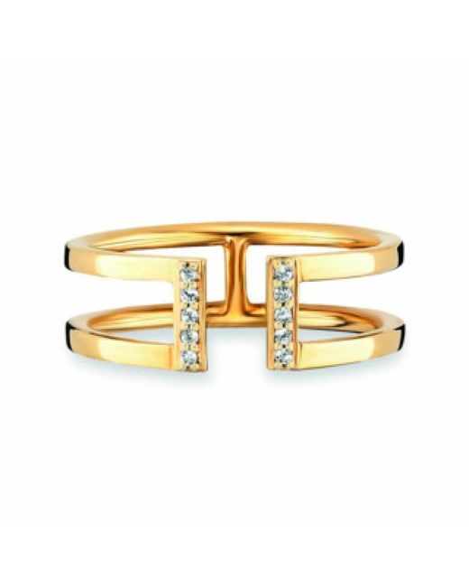 Caï Verguld Sterling Zilveren Topaas Ring in het Metallic