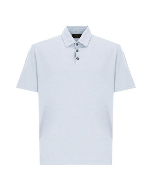 Zanone Blue Polo Shirts for men